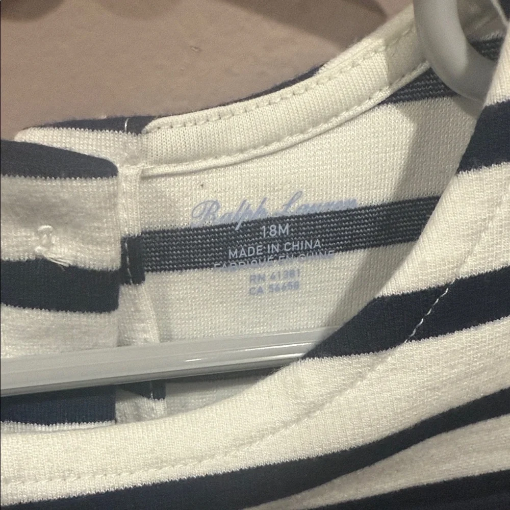 Ralph Lauren Navy and White‎ Striped Dress